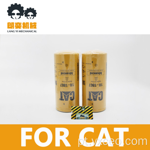 Eficiência padrão 1R-1807 para o filtro de óleo do motor de gato